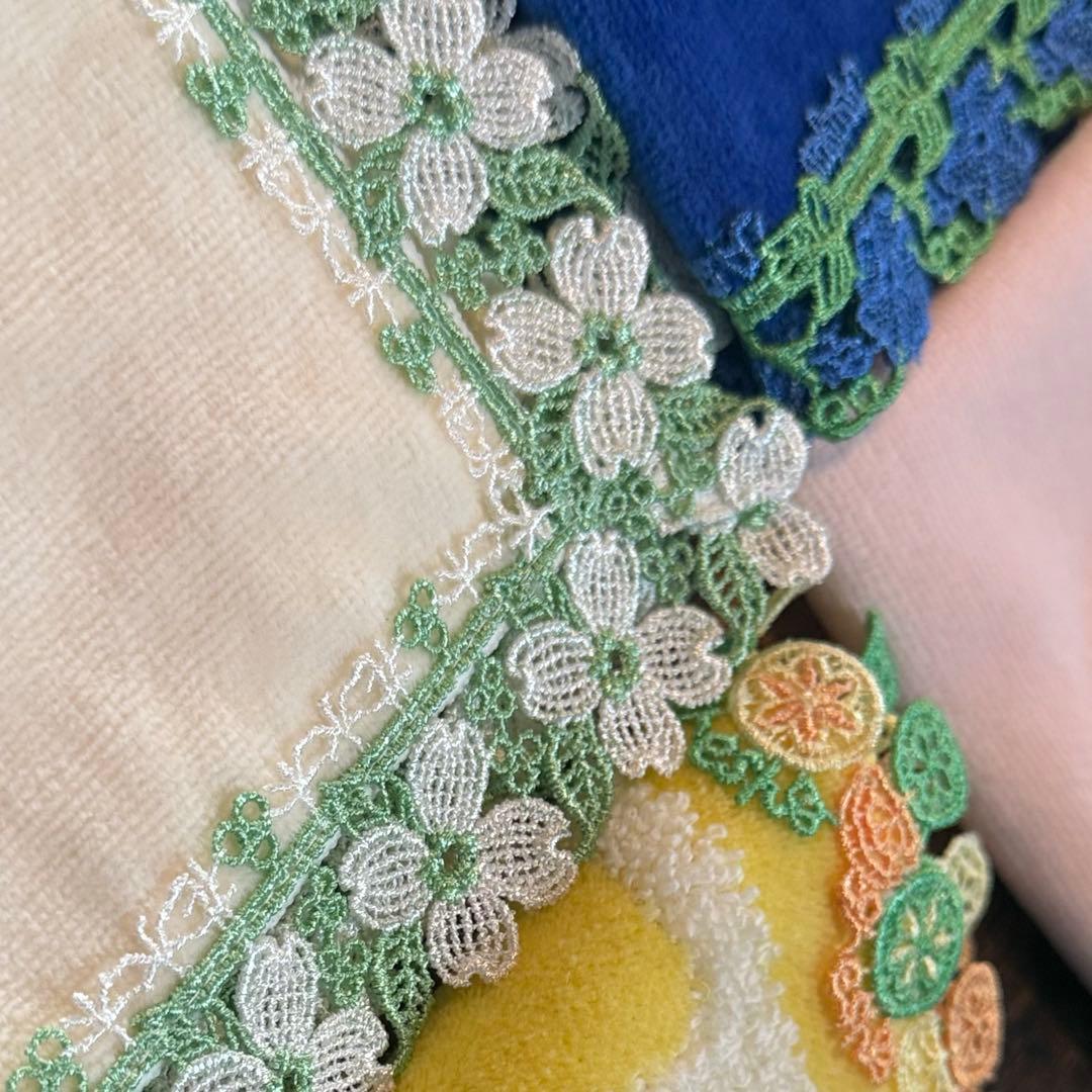 新品　タグ付　近沢レース　シーズンタオルハンカチ6枚セット