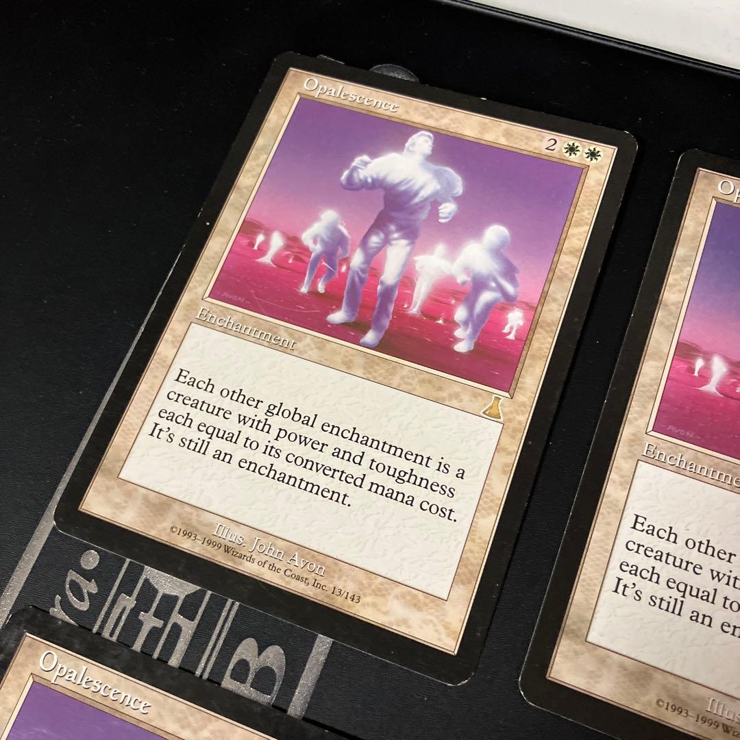 【再録禁止】MTG　オパール色の輝き　英語版　４枚セット　おまけ付