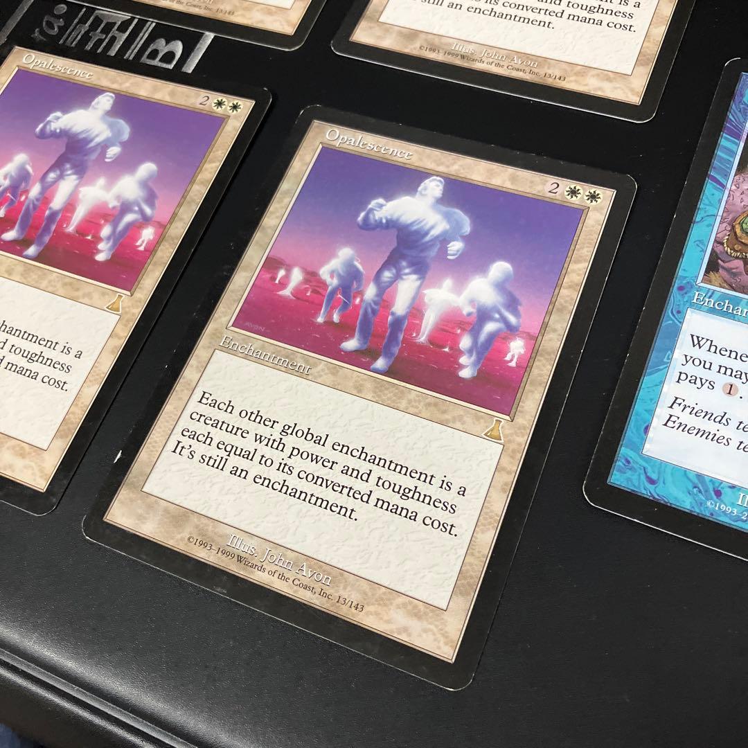 【再録禁止】MTG　オパール色の輝き　英語版　４枚セット　おまけ付