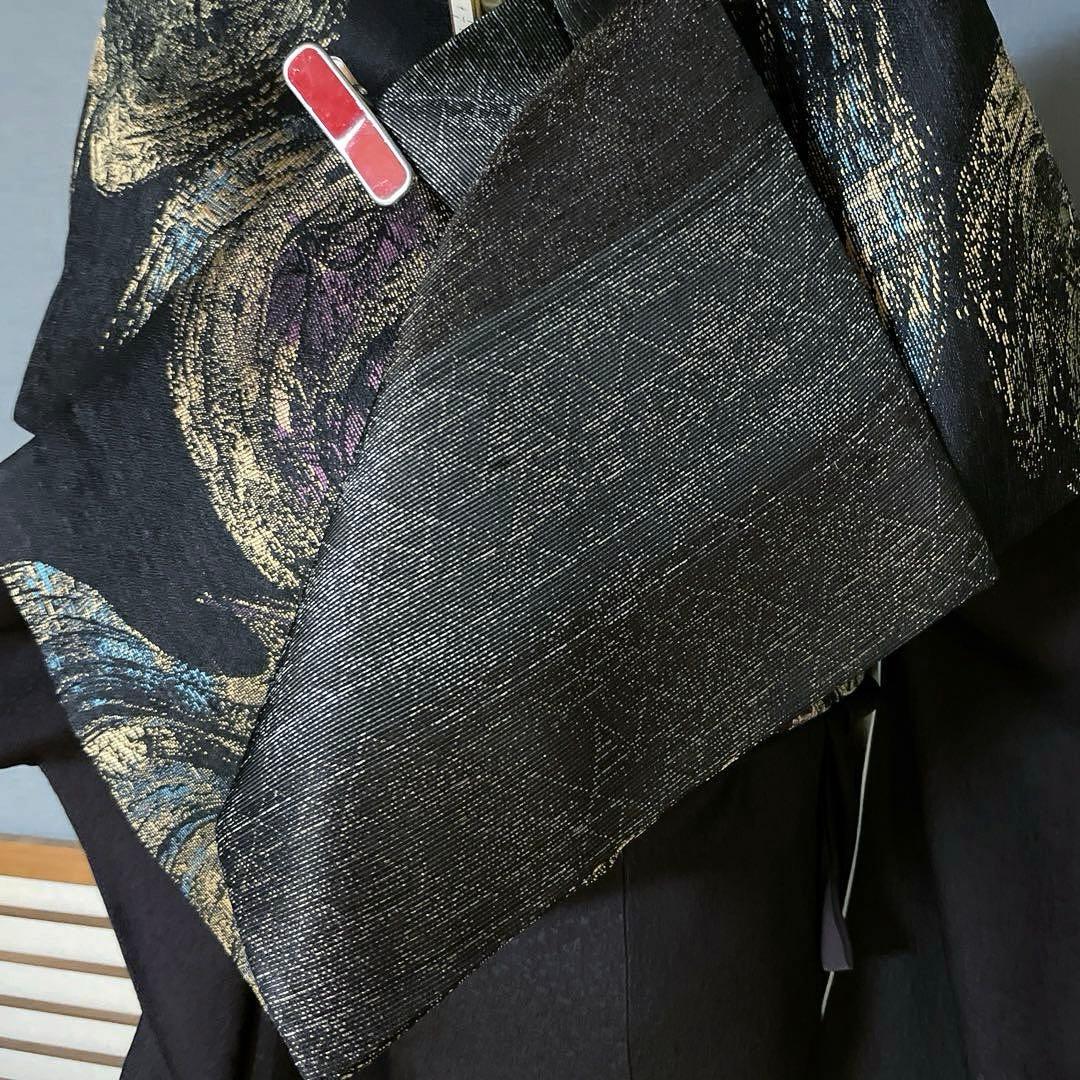 振袖フルセット　手描き友禅　成人式振袖　振袖　裄丈68 コシノブランド　焦茶色