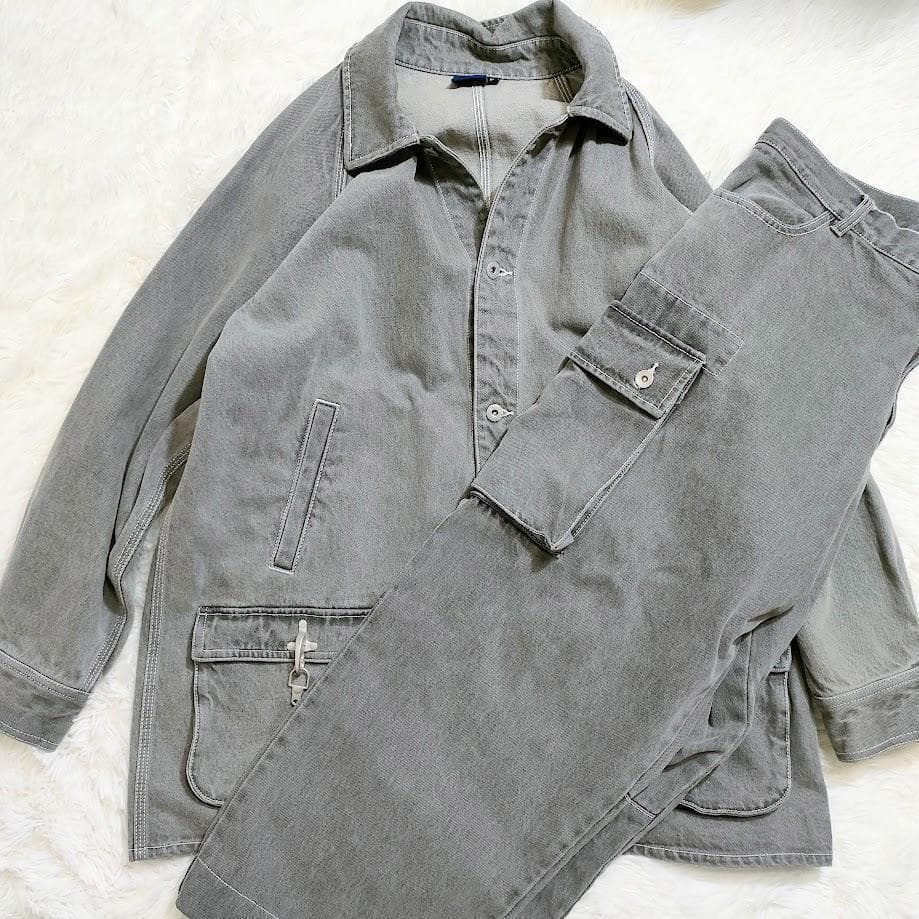 INTER BREED デニム ウォッシュド セットアップ メンズ XL