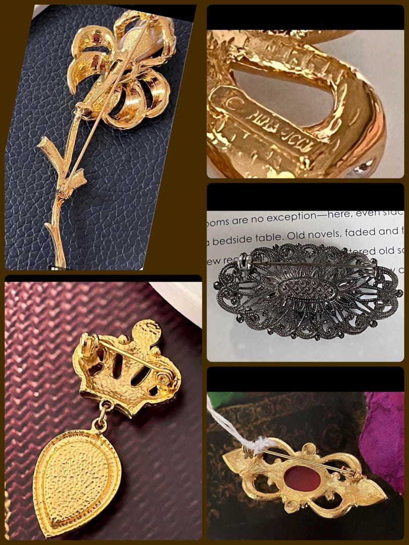 夢様おまとめ7点D B Scotlandガラス　ヴィンテージ ブローチ9533