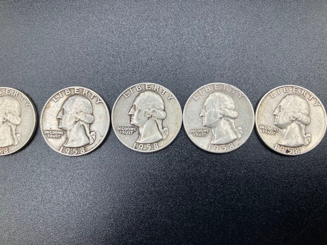 アメリカ 白銅貨25セント50枚 ケネディ50セント銀貨4枚 銀貨1ドル3枚