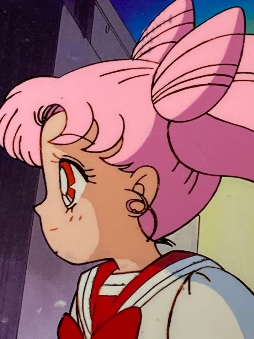 c３４　美少女戦士セーラームーンセル画【ちびうさ】背景画・動画付き