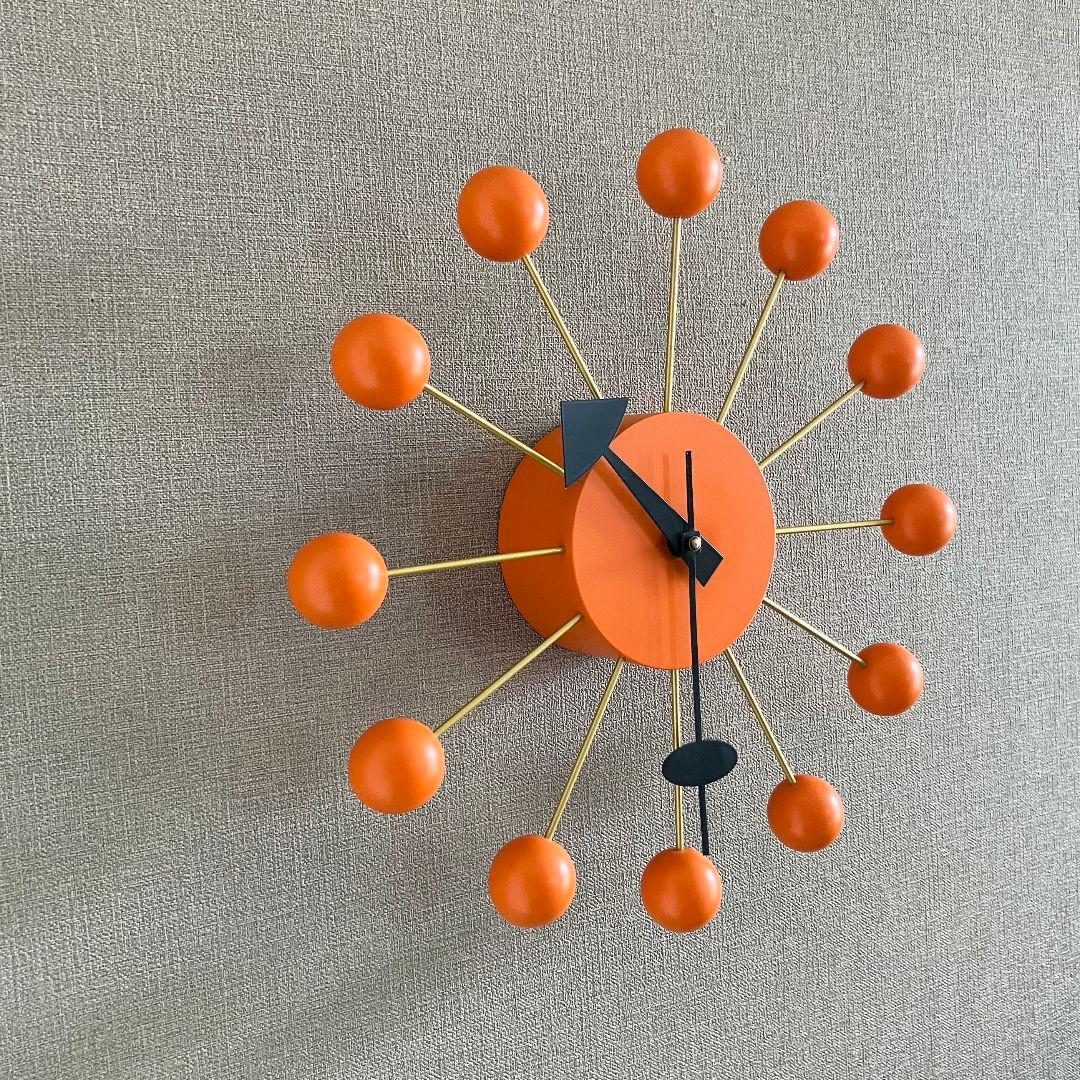 美品 正規品 オレンジ ボールクロック vitra ジョージネルソン