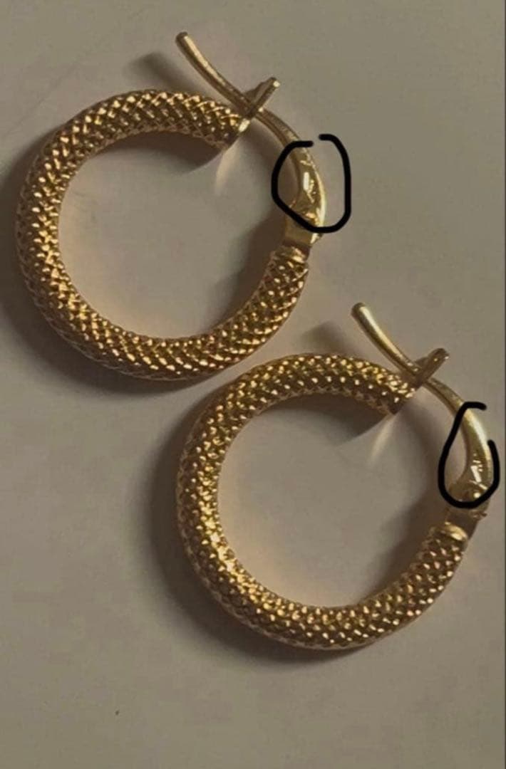 K18金(750) フープピアス