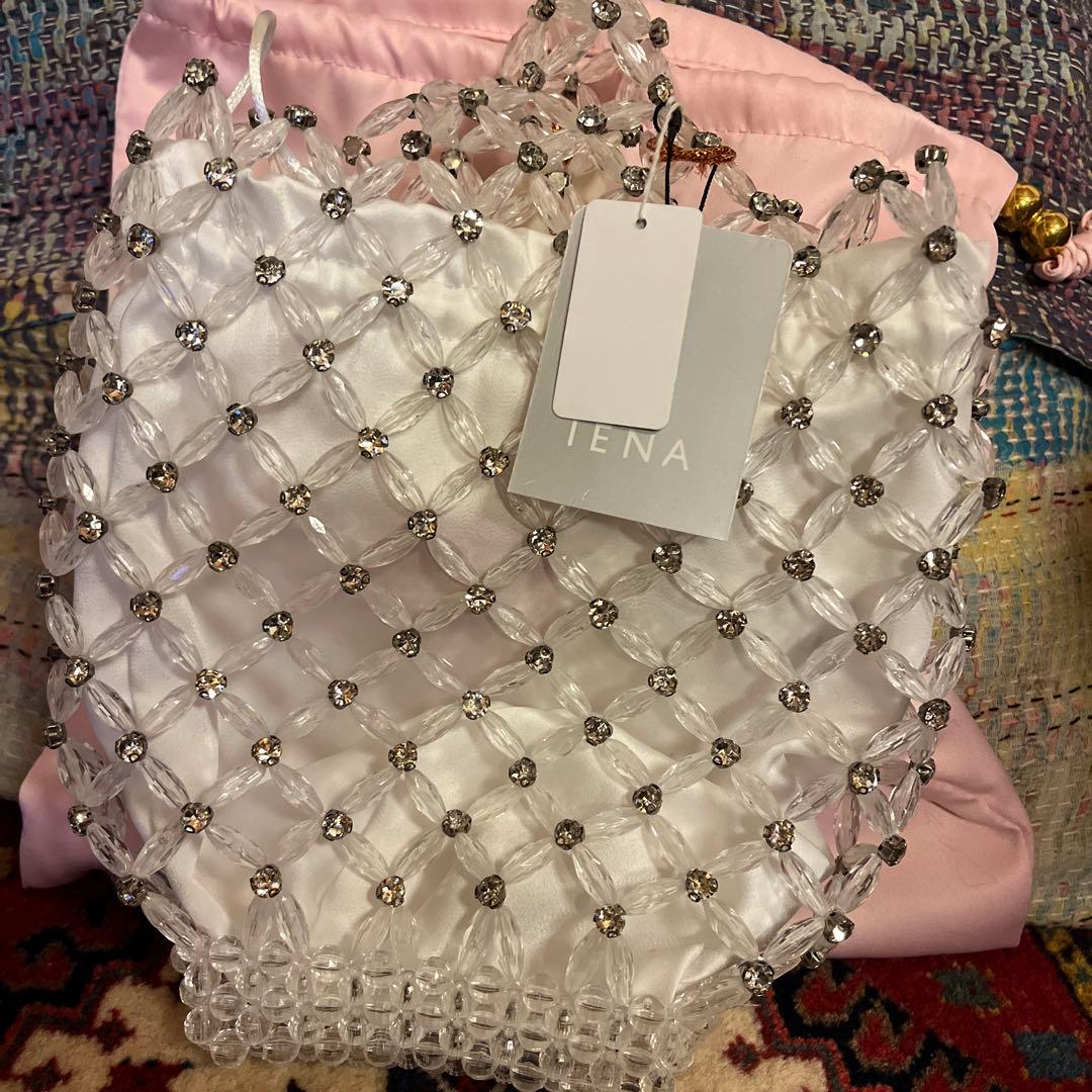 SURYO BIJOU BAG ビジューバッグ ストーン 白