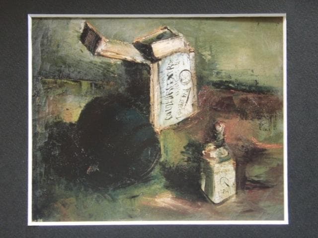 佐伯 祐三「テレピン油のある静物」、希少画集より、状態良好、新品高級額装付