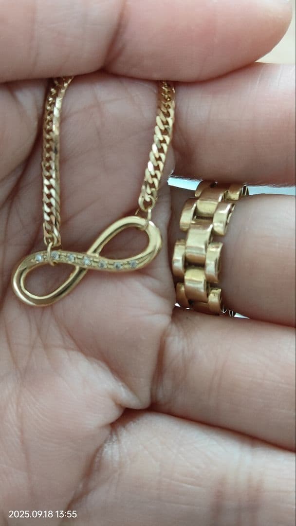 k18喜平6面ダブル 6.1gアンクレット