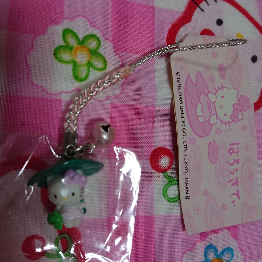 激レア！キティ根付け葉っぱ傘カエル