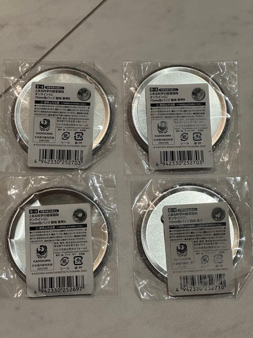 【希少】とある科学の超電磁砲 御坂美琴 缶バッジ 赤ずきん 原作 くじ引き堂