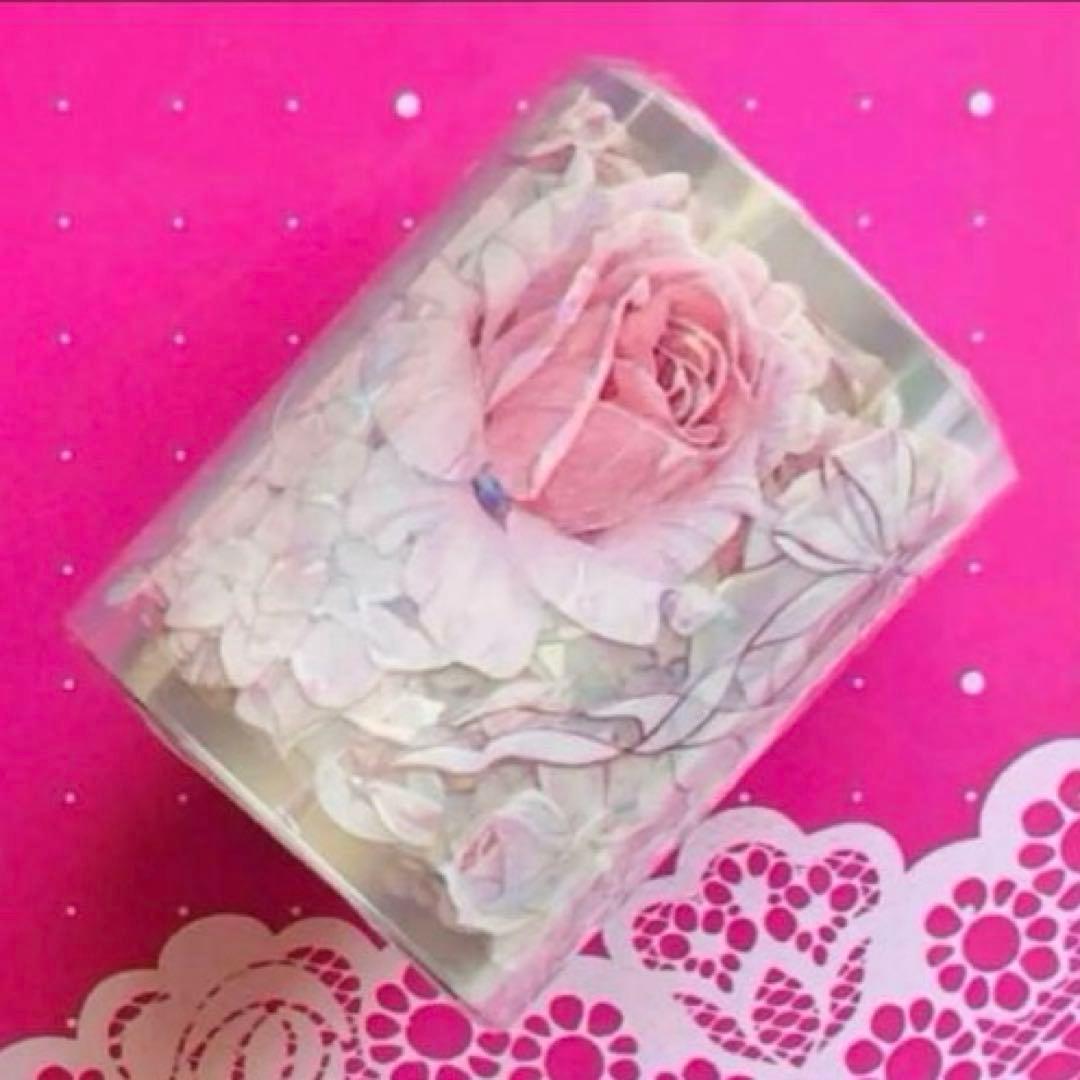 贝壳光 6cm×10m 柔粉香香 海外マスキングテープ　海外マステ　バラ