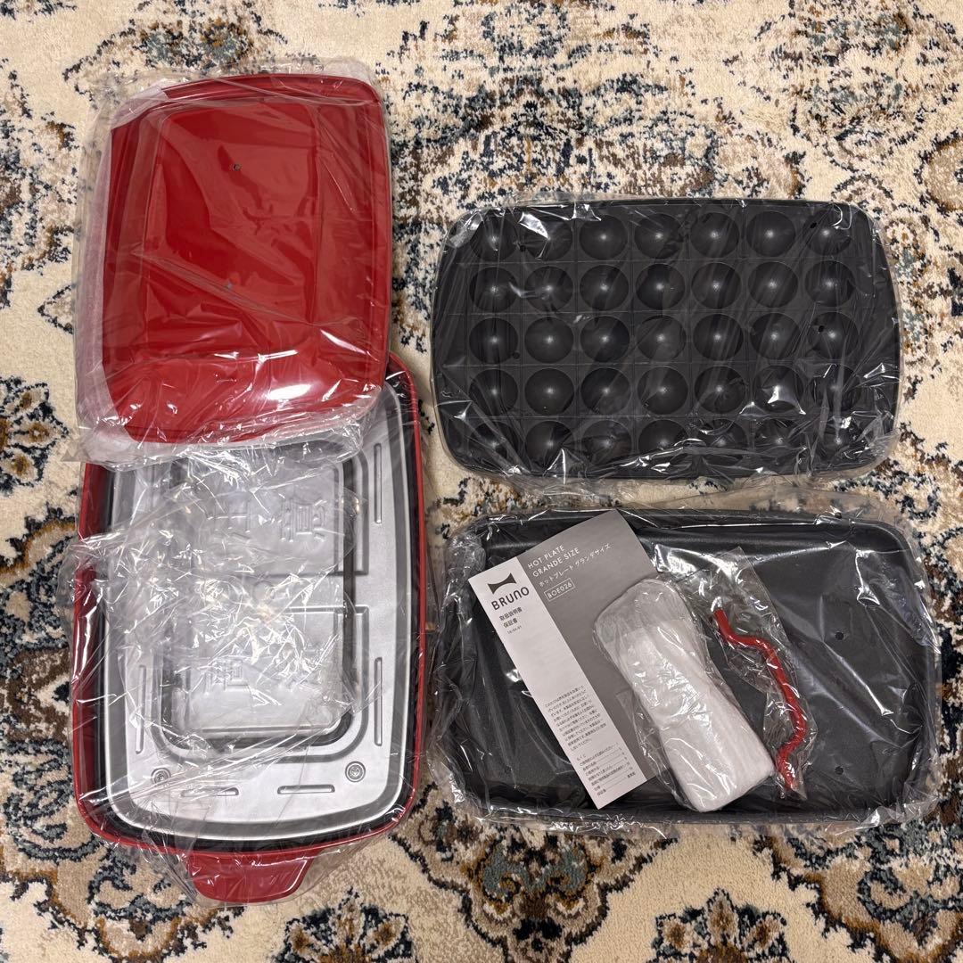 BRUNO ホットプレート グランデサイズ BOE026-RD（レッド）