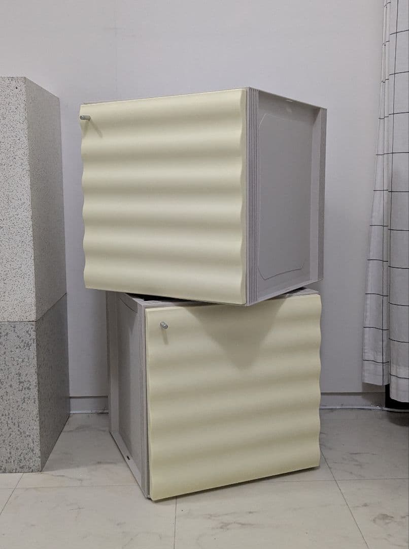 80−90 ヴィンテージ プラスチック キャビネット 2個セット ポストモダン