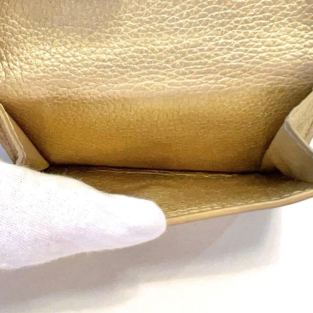 ルイヴィトン ポルトフォイユ ロックミニ 折り財布 ゴールド M69059