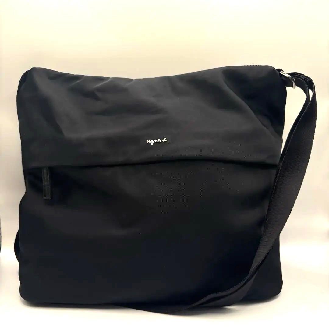 美品　agnes b.　アニエスベー　ショルダーバッグ　黒　NS24-09