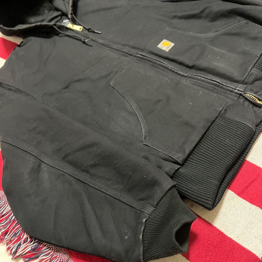 USA製 00s Carhartt カーハート ダックアクティブジャケット 黒