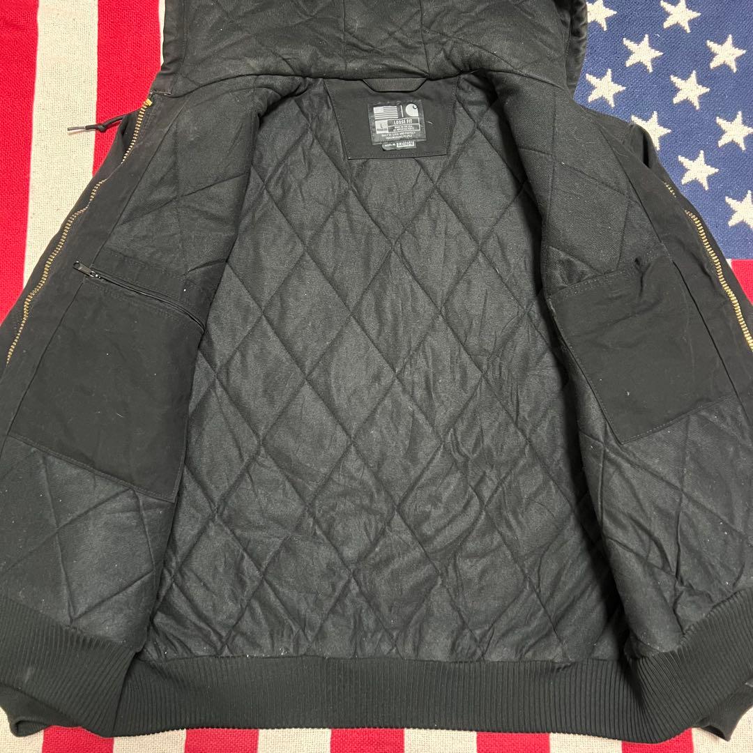 USA製 00s Carhartt カーハート ダックアクティブジャケット 黒