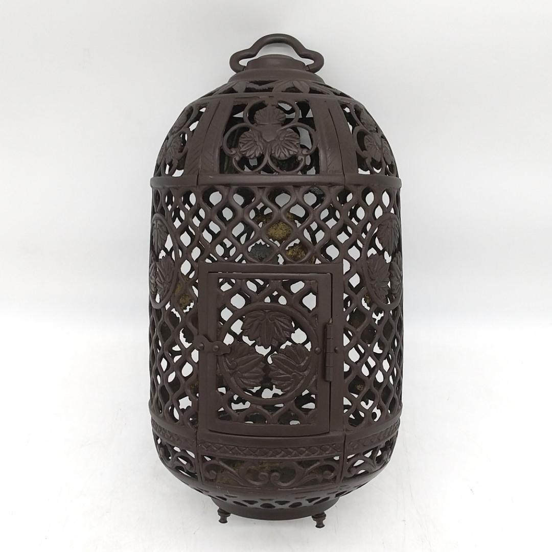 吊り灯籠 吊灯籠 灯篭 置き灯篭 葵紋 高岡銅器 高さ40cm アンティーク調