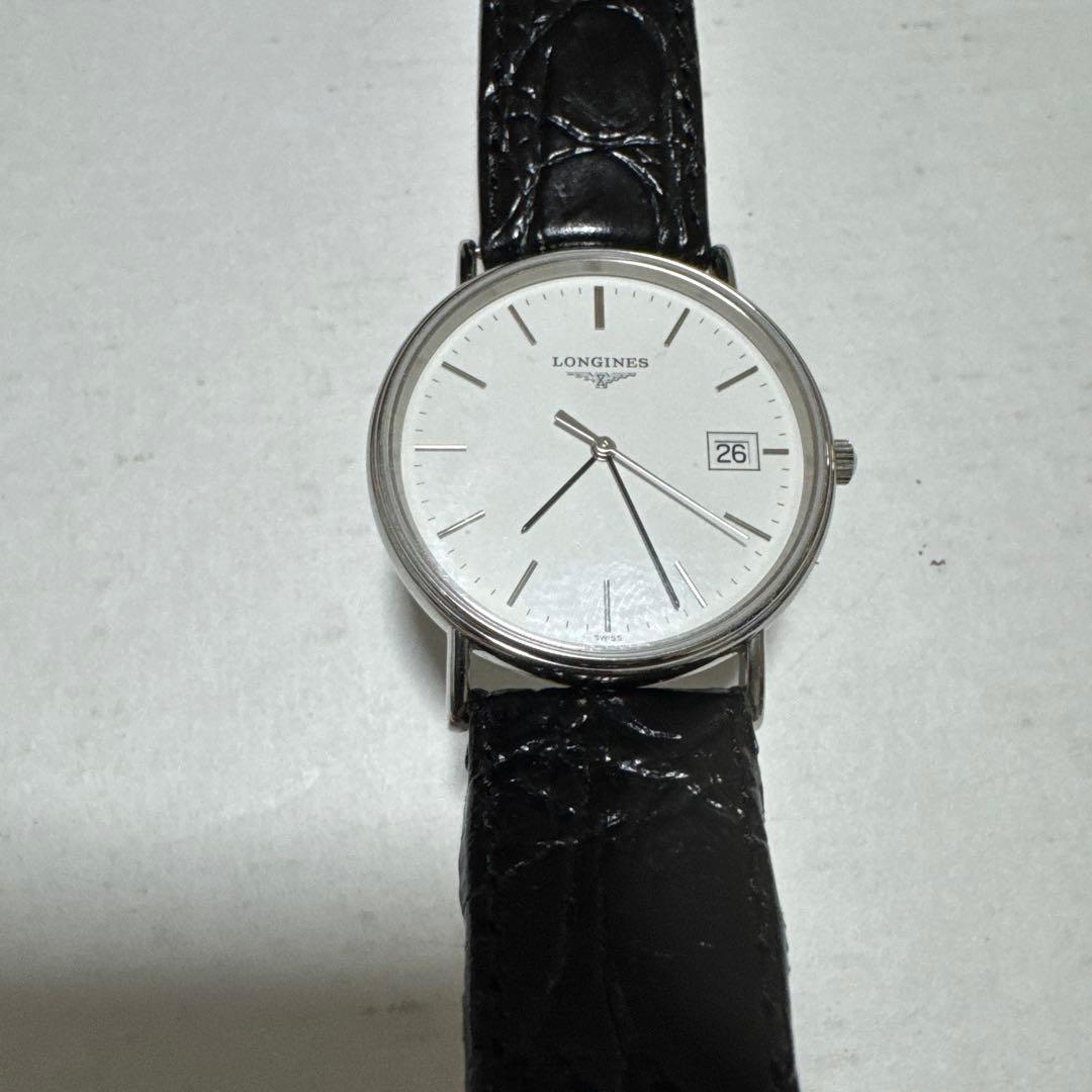 LONGINES 腕時計 アナログ ホワイト/ブラック