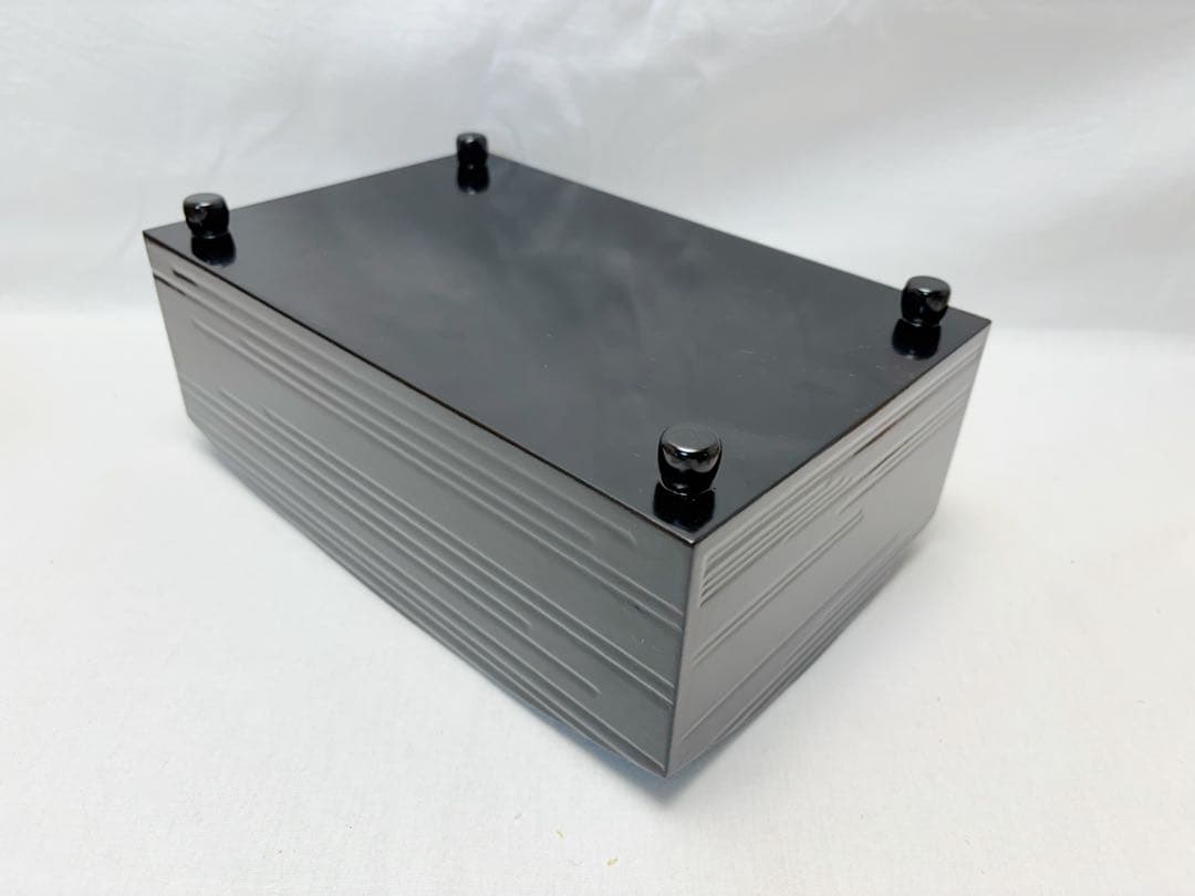 ほぼ未使用 茶道具 宗惠作 一閑塗 櫛型 莨盆如心斎好写し 粒足 火入 灰吹