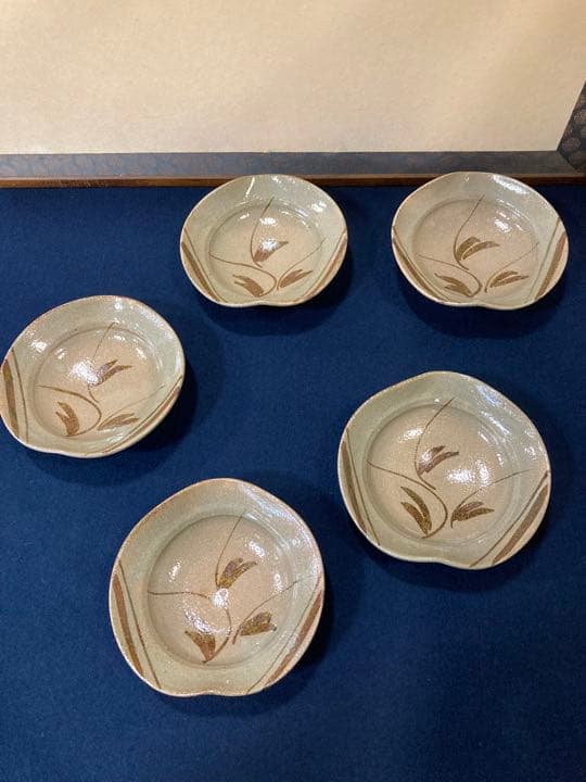 中里嘉孝　絵唐津向付、絵唐津鉢セット