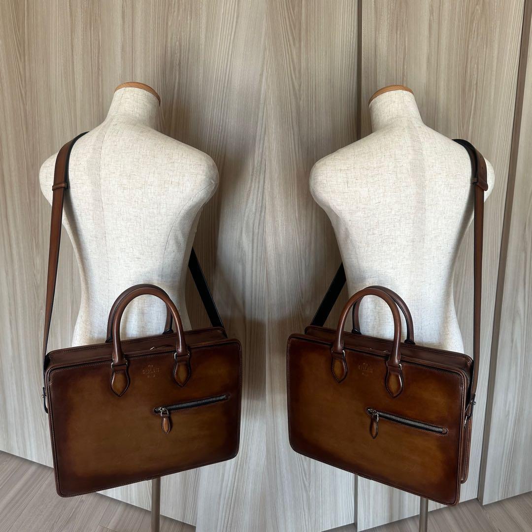 ふ*ー様 定価63,8万 ベルルッティ アンジュール ブリーフケース バッグ 最