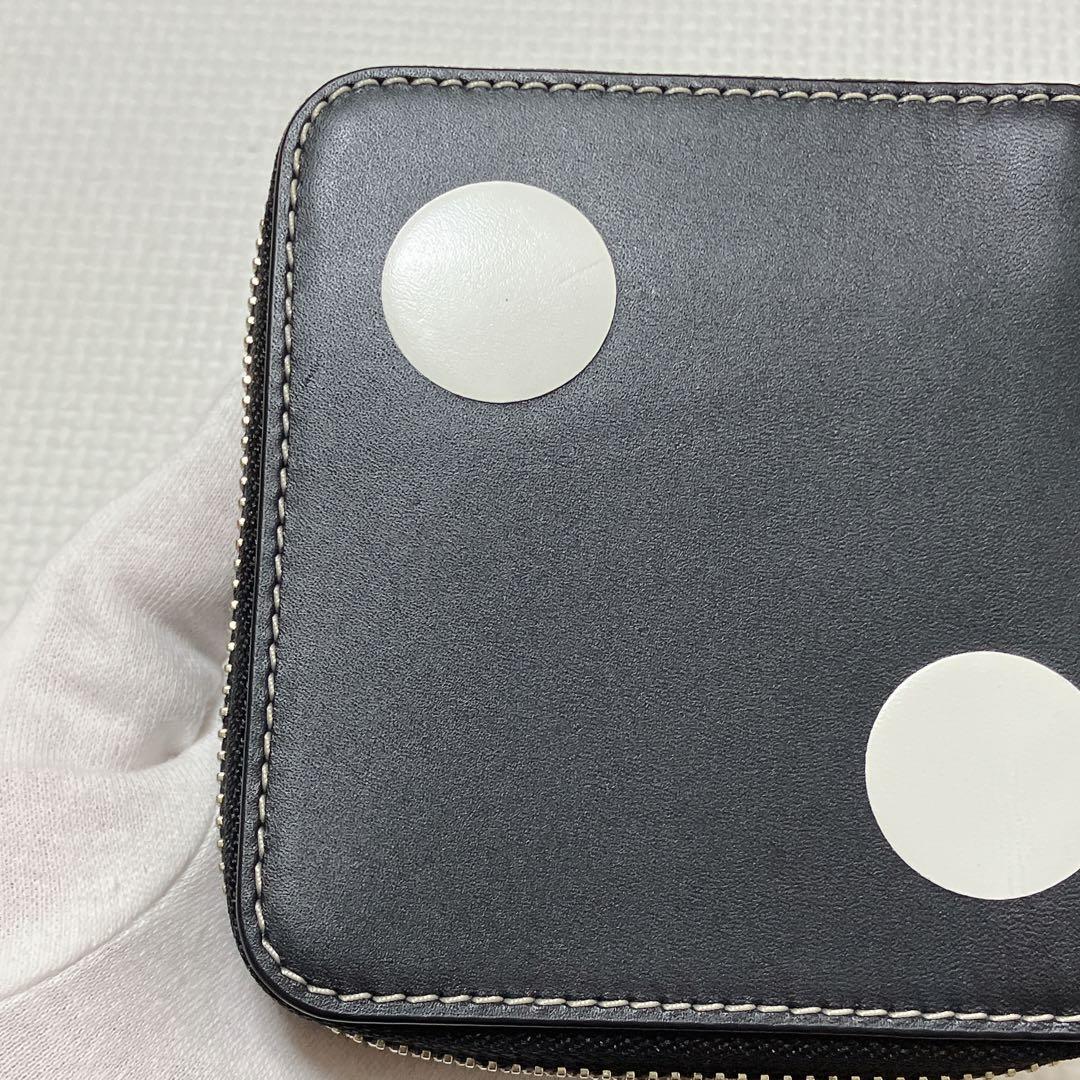 未使用TORY BURCH トリーバーチ　レザーラウンドジップ二つ折り財布　黒