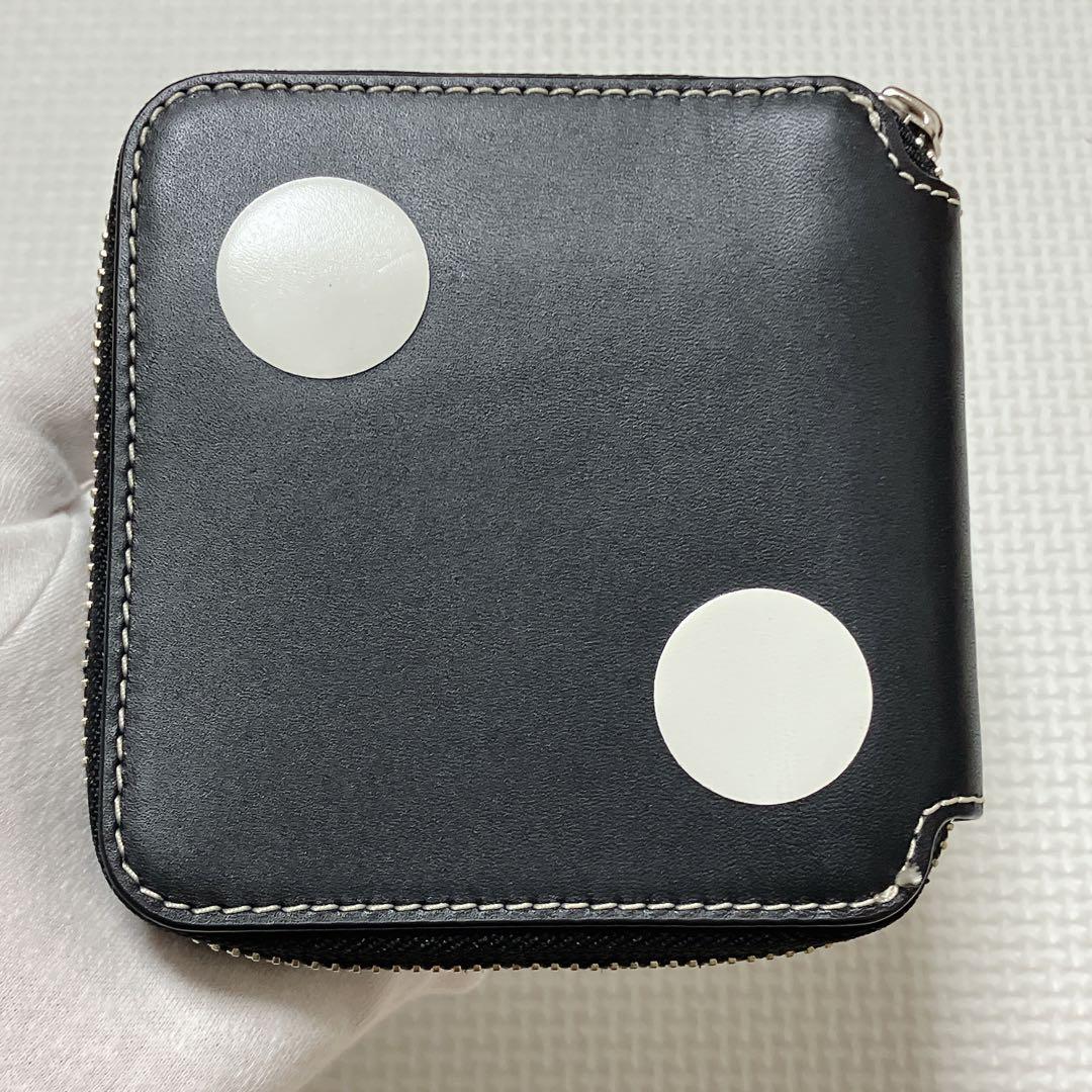 未使用TORY BURCH トリーバーチ　レザーラウンドジップ二つ折り財布　黒