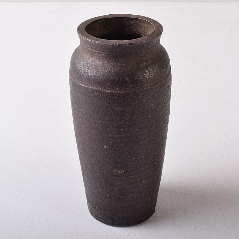 備前焼　古備前　南蛮窯　花入　書付共箱　V　R8780