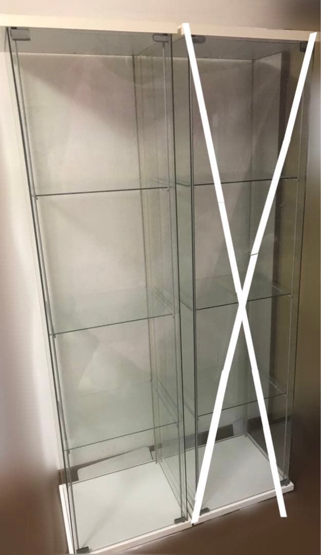 【送料込み1台】IKEA イケア DETOLF デトルフ ガラスケース ホワイト