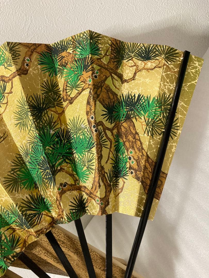 京扇子 とくの 両面 飾り扇子 鶴 百花