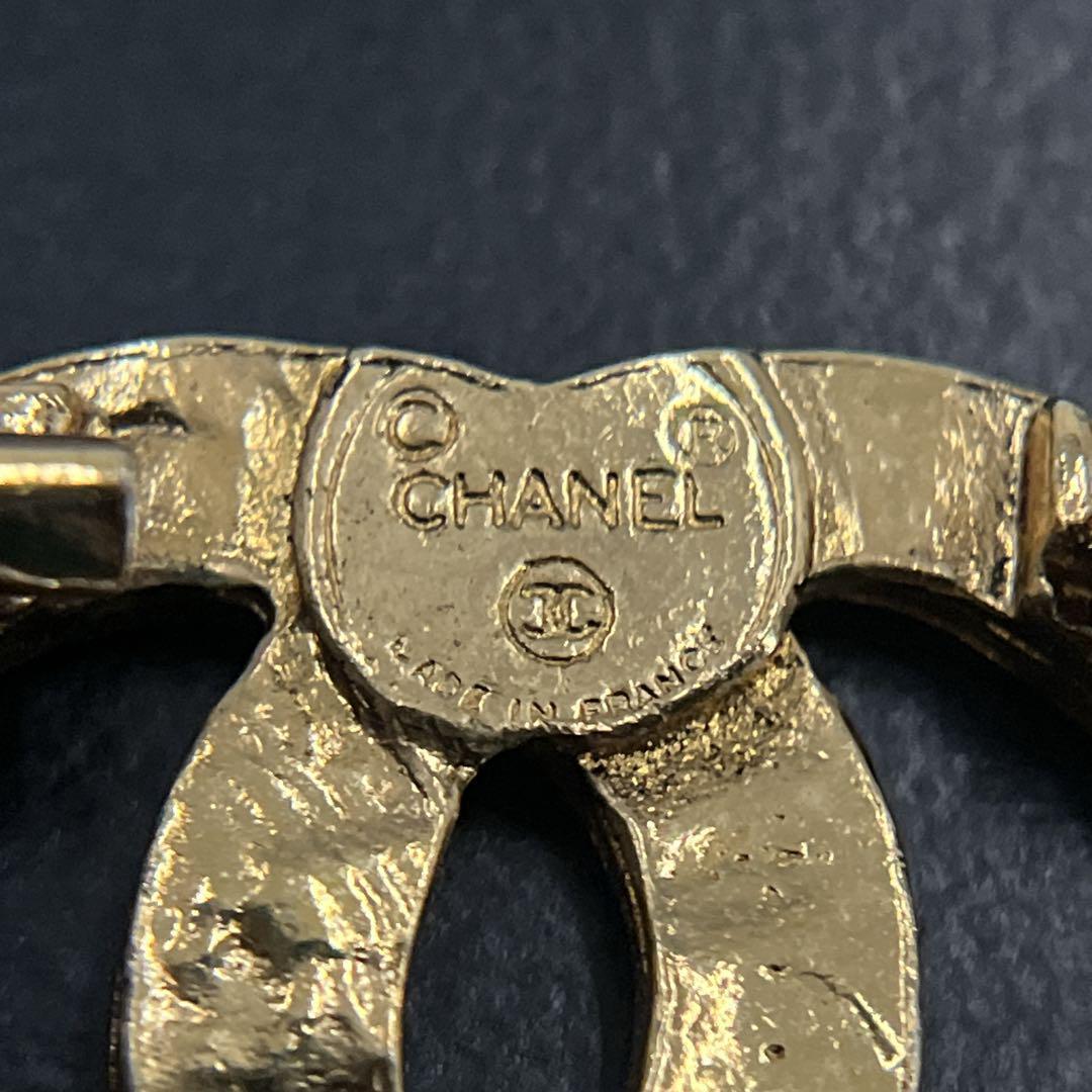 正規品　CHANEL シャネル　ブローチ　ココマーク　ラインストーン　ゴールド