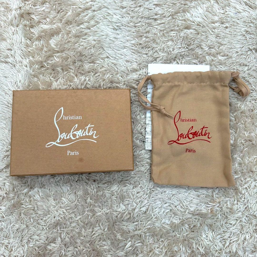 【美品】クリスチャンルブタン ケース 小銭入れ ブラウン レオパード