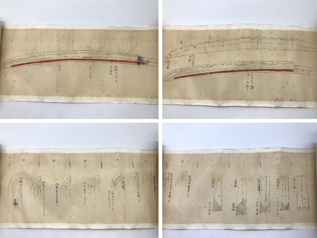 【 安永年間 肉筆刀釼秘傳書 】 巻物表装・誂え箱付き　改元歴史資料