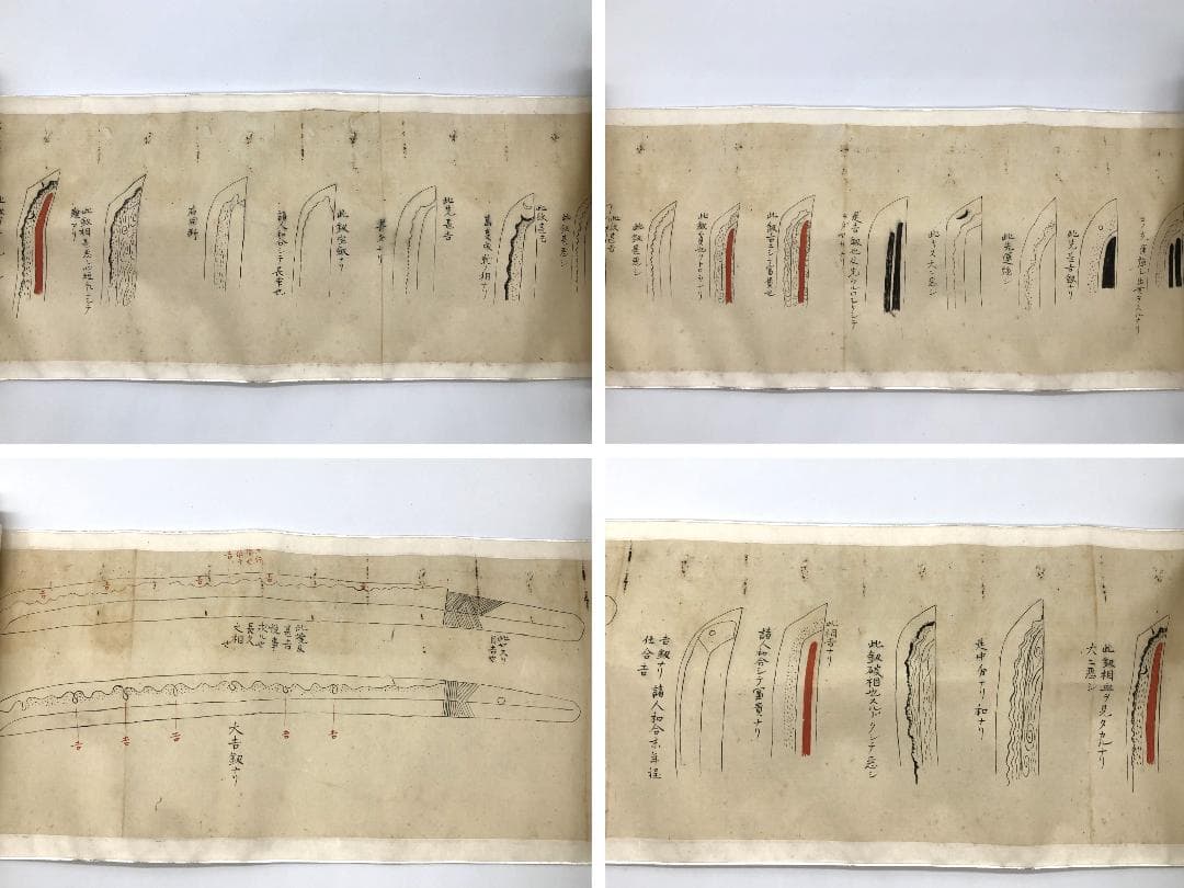 【 安永年間 肉筆刀釼秘傳書 】 巻物表装・誂え箱付き　改元歴史資料