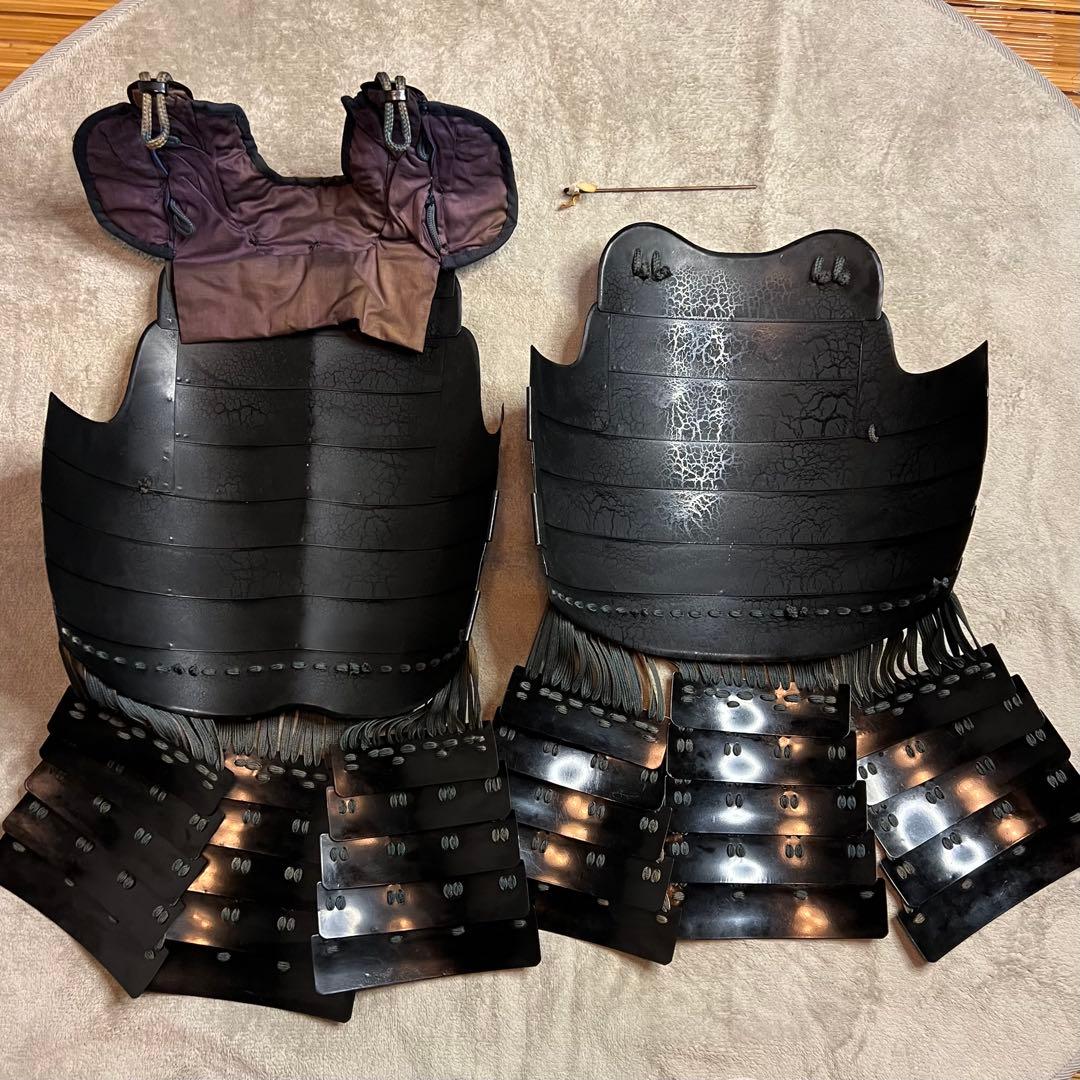 【Patra】丸武産業製【鎧•甲冑】黒色紺糸威当世具足【鎧立て•櫃付】