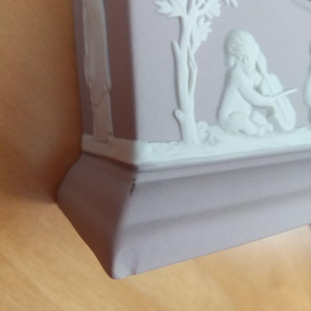 C*y様 ウェッジウッド ライラック 希少色 グリシャンクロック ジャスパー 置