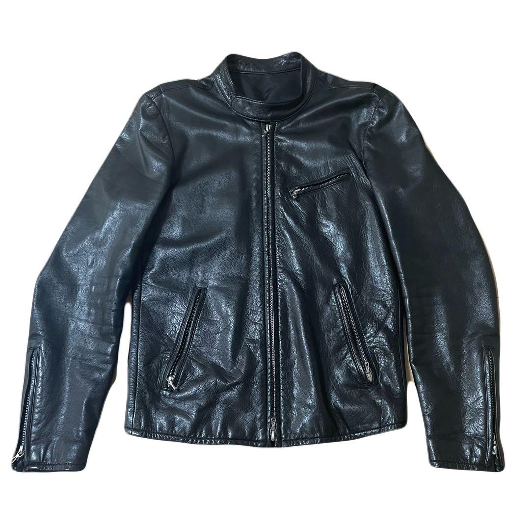 LITHIUM  黒 シングルライダースジャケット