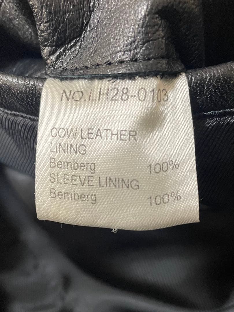 LITHIUM  黒 シングルライダースジャケット