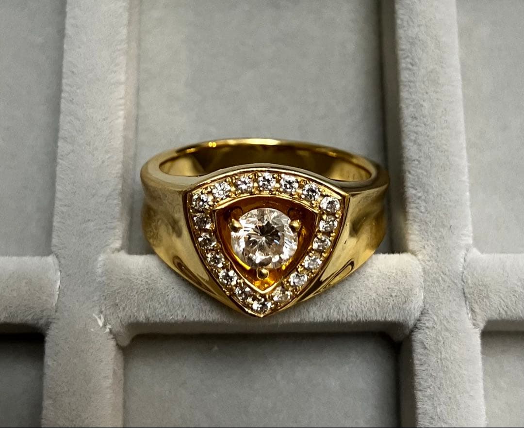 【保証書付】K18 ダイヤモンドリング (Type-TR)