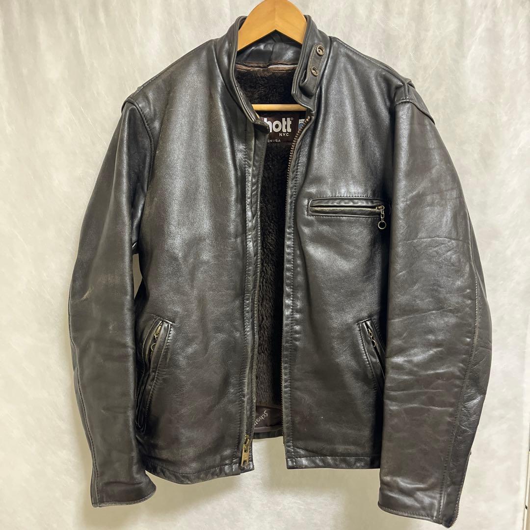 schott【36】641 ライナー付き 米国製◇革ジャンninja ハーレー