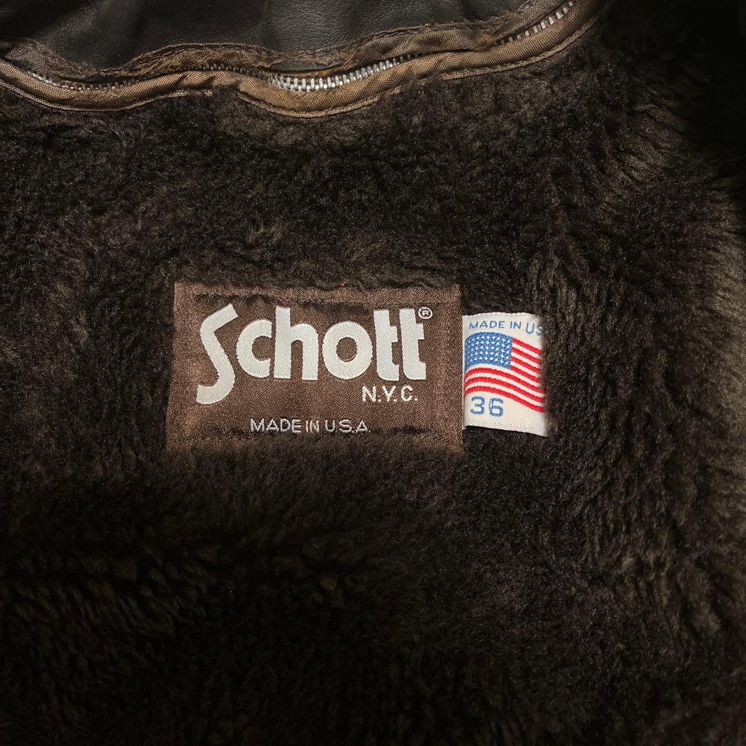 schott【36】641 ライナー付き 米国製◇革ジャンninja ハーレー