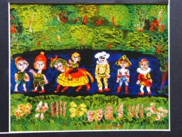 野間 仁根 　マリオネットの散歩　豪華大判画集画、新品額付、コンディション良好