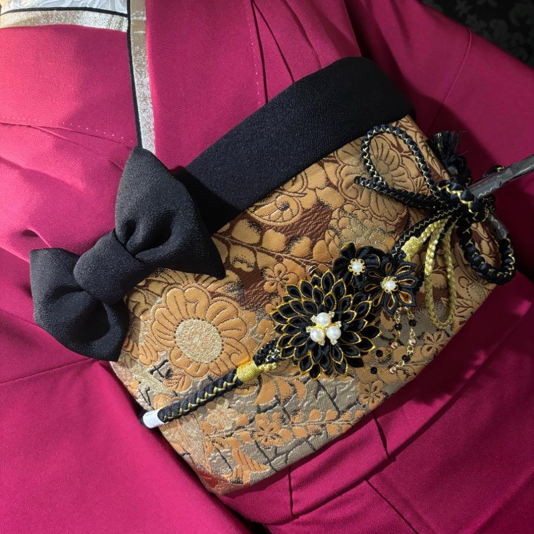 美品　牡丹　無地　金糸　珍品　逸品　振袖　フルセット 振り袖