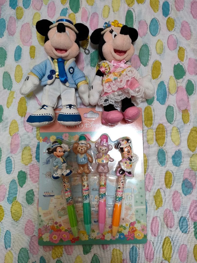 ディズニーシー☆スプリングヴォヤッジ☆ぬいぐるみバッジ　ボールペンセット