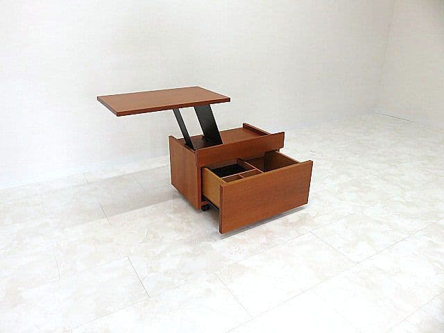 展示品 イタリア ポリフォルム リフトアップサイドテーブル　リフティングテーブル