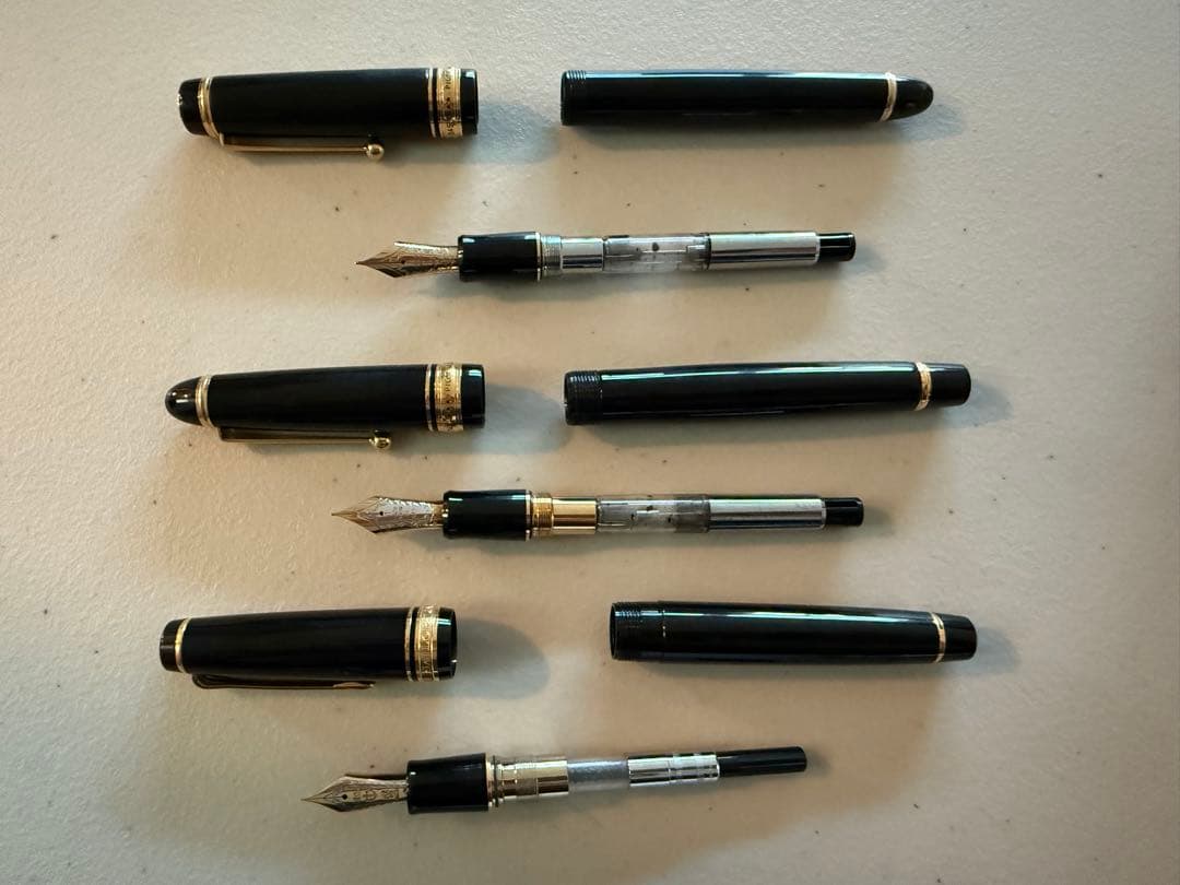 Pilot 万年筆 3本とインクセット