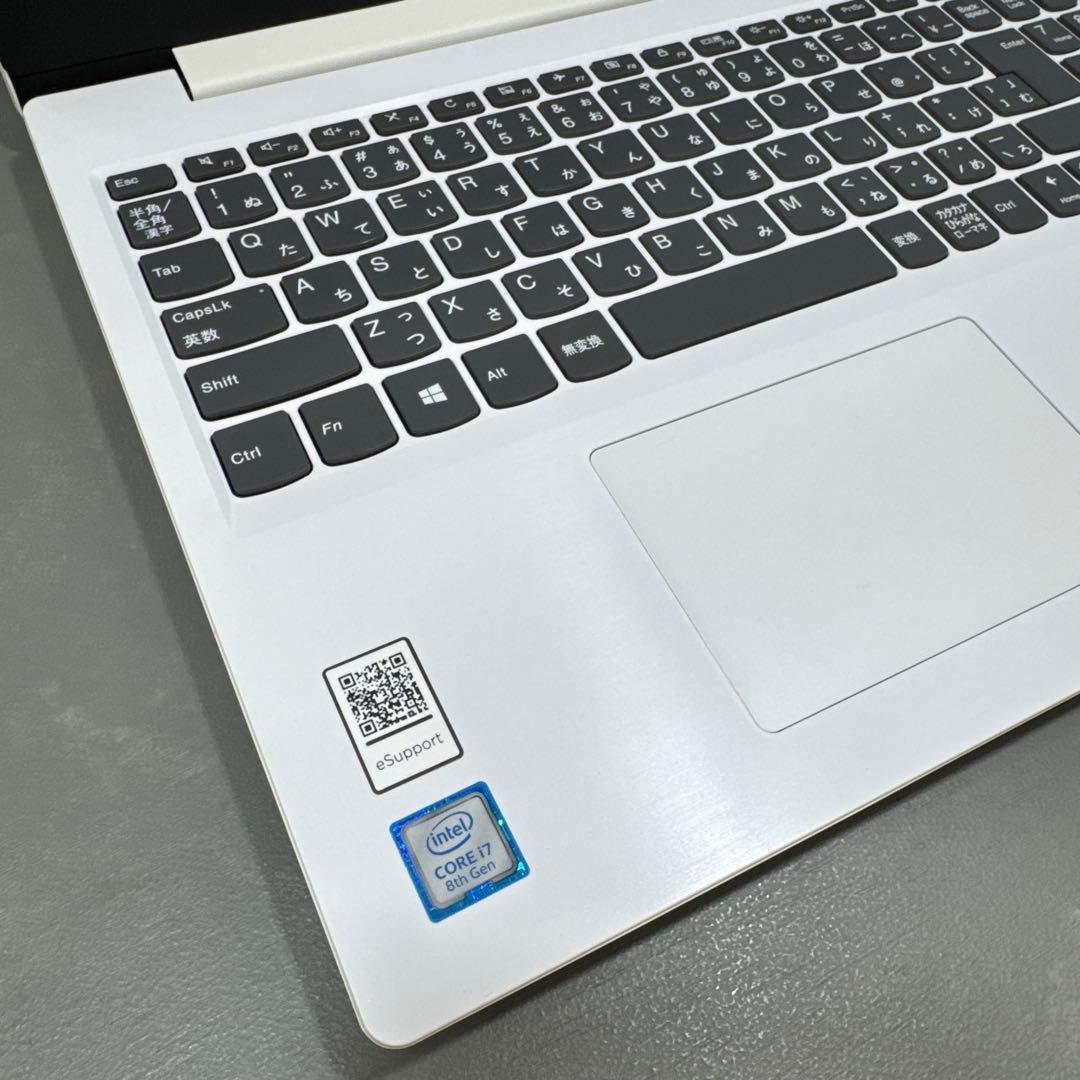 【高性能】レノボブリザードホワイト☘8世代i7☘NVMe256+1TB