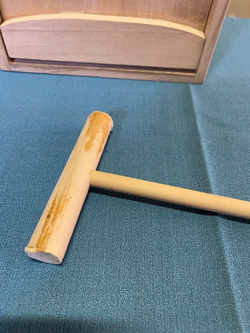 《歳末特価》茶道具/夜咄道具 唐銅 喚鐘　八尾祥栄　撞木セット（夜話し）共箱